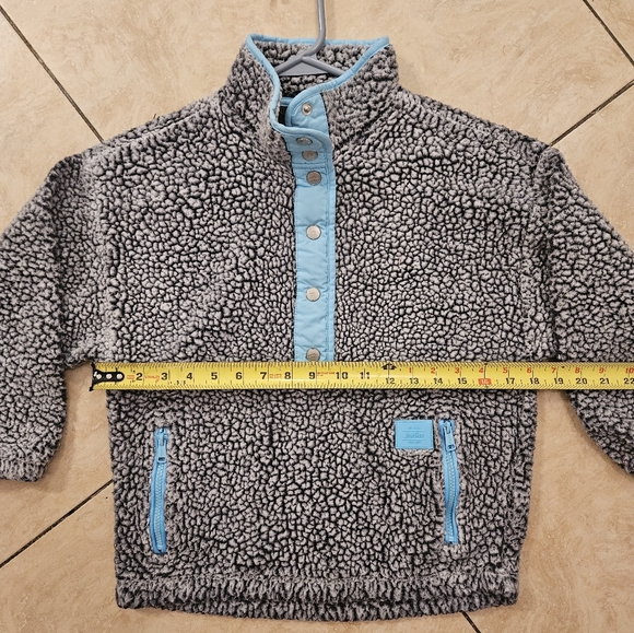 Girl's JUSTICE Sherpa fuzzy faux fur pullover with pockets size 10 - Picture 8 of 10